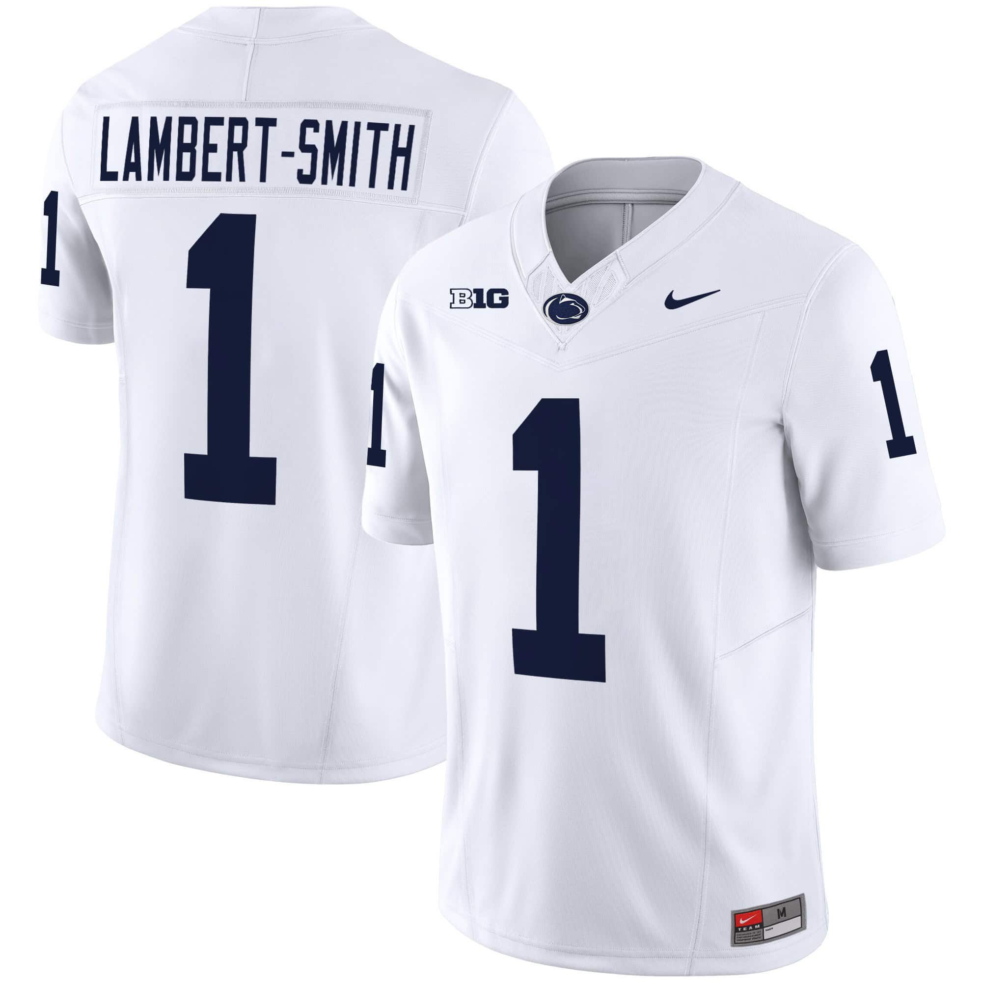 Men Penn State Nittany Lions #1 Lambert-Smith White 2024 Nike Vapor Limited NCAA Jersey->ncaa teams->NCAA Jersey